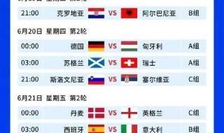 足球比赛赛程时间表